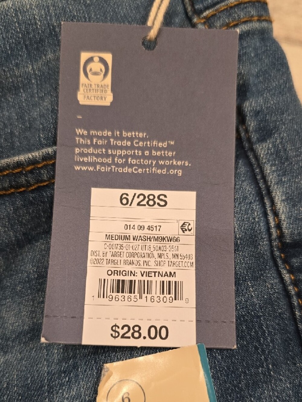 Universal Thread New Denim High-Rise Skinny Blue Jeans Medium Wash Size 6 Short - Picture 7 of 7